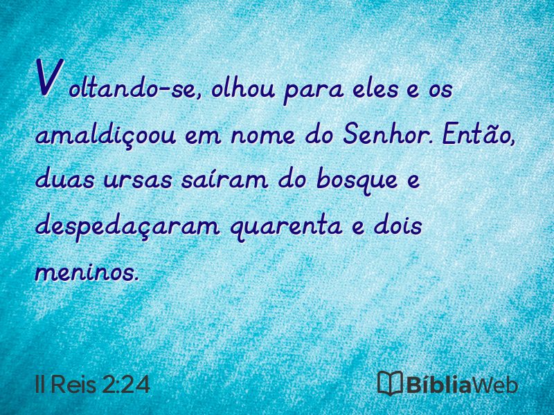 II Reis 2:24 em imagem para compartilhar