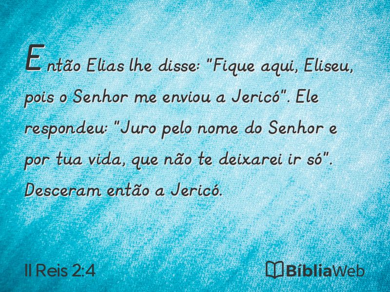 II Reis 2:4 em imagem para compartilhar