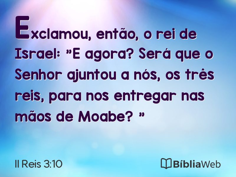 II Reis 3:10 em imagem para compartilhar