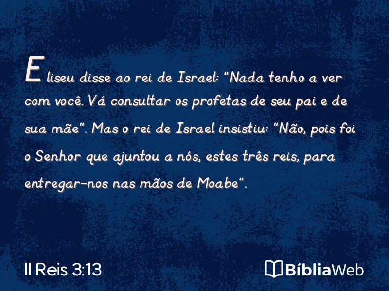 II Reis 3:13 em imagem para compartilhar