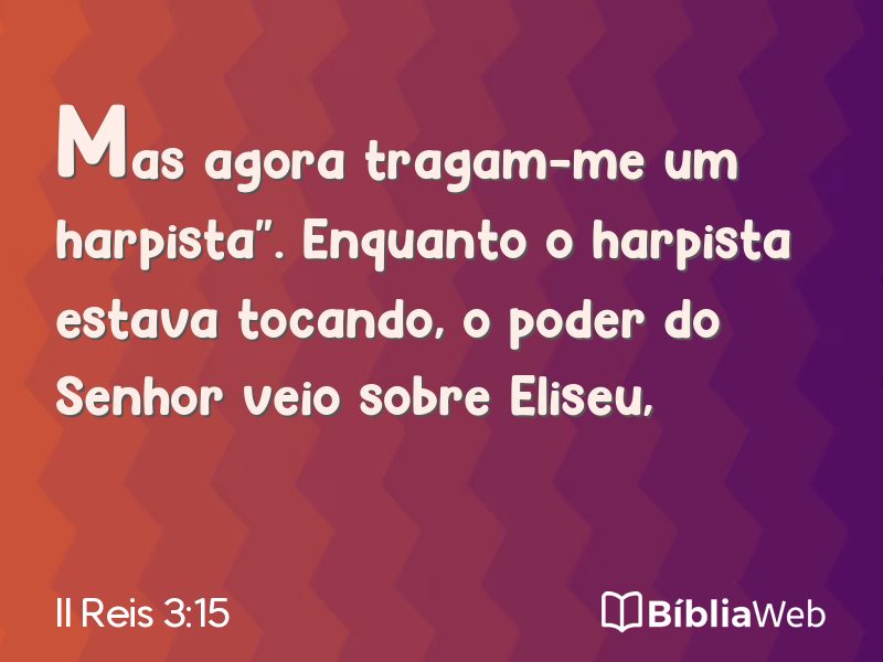 II Reis 3:15 em imagem para compartilhar