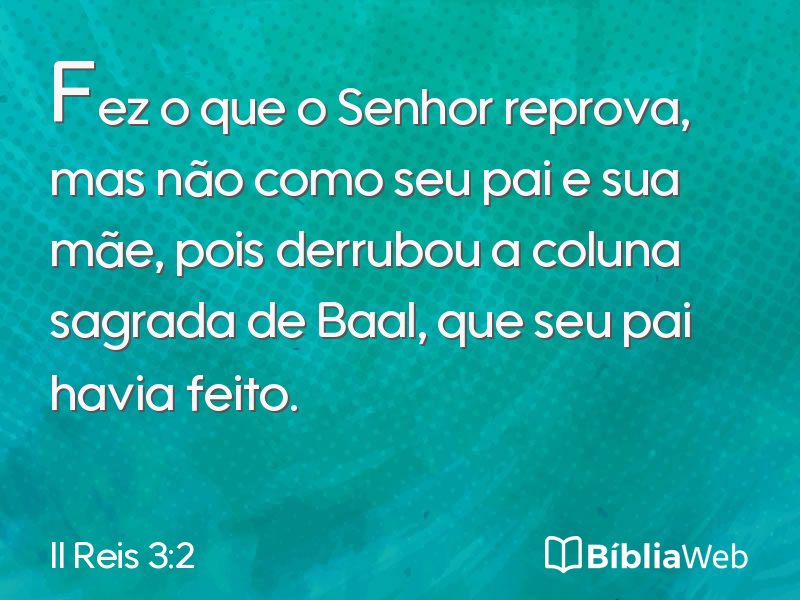 II Reis 3:2 em imagem para compartilhar