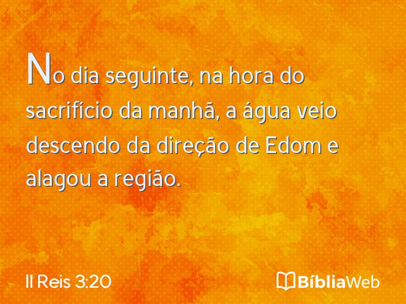 II Reis 3:20 em imagem para compartilhar