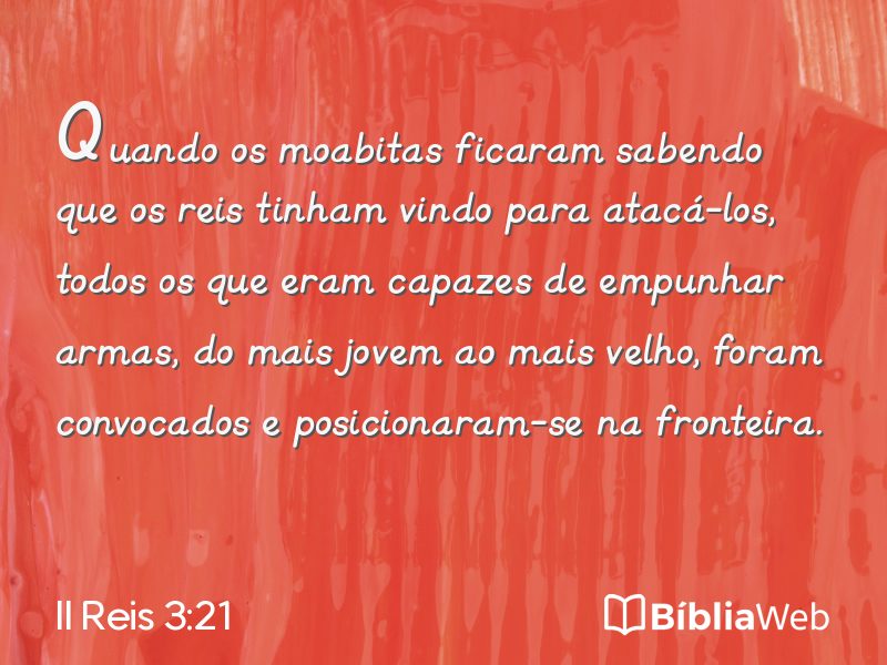 II Reis 3:21 em imagem para compartilhar