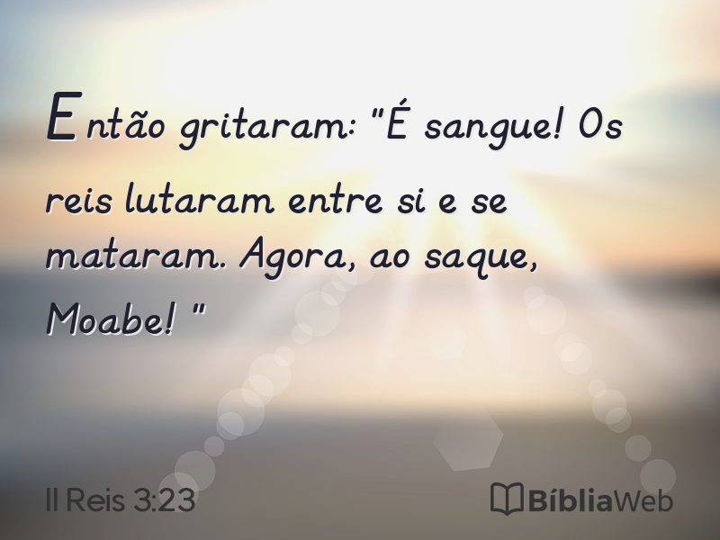 II Reis 3:23 em imagem para compartilhar