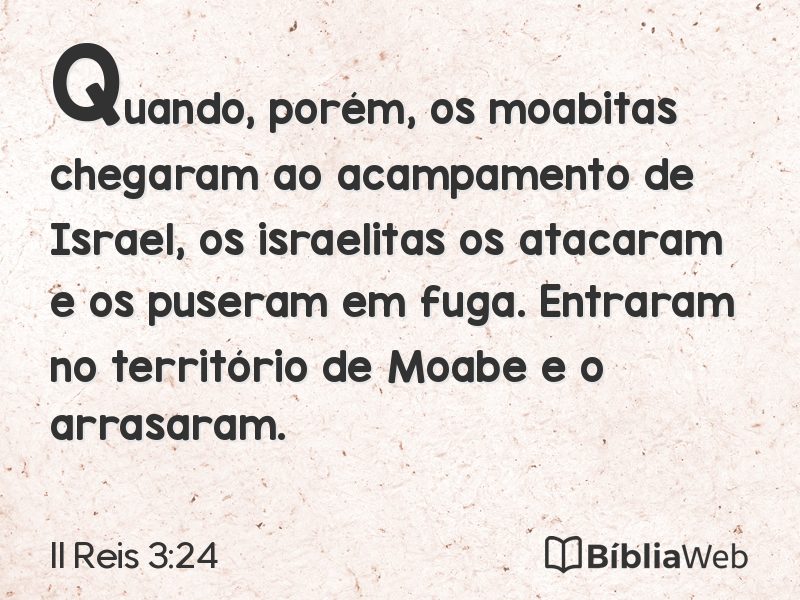 II Reis 3:24 em imagem para compartilhar