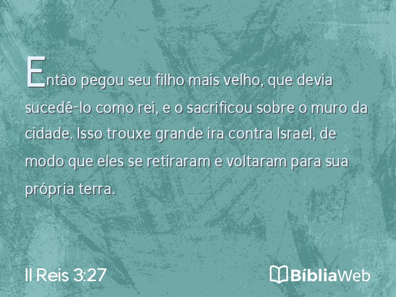 II Reis 3:27 em imagem para compartilhar