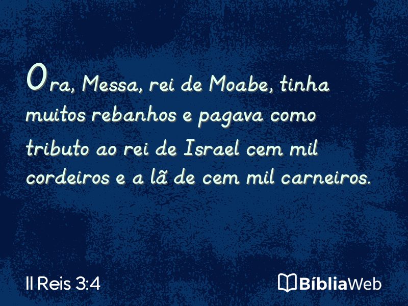 II Reis 3:4 em imagem para compartilhar