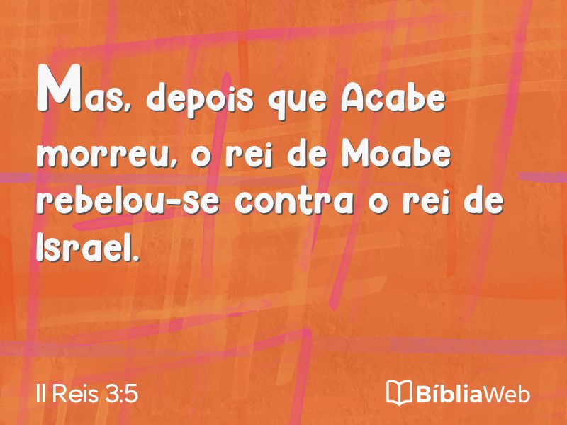 II Reis 3:5 em imagem para compartilhar