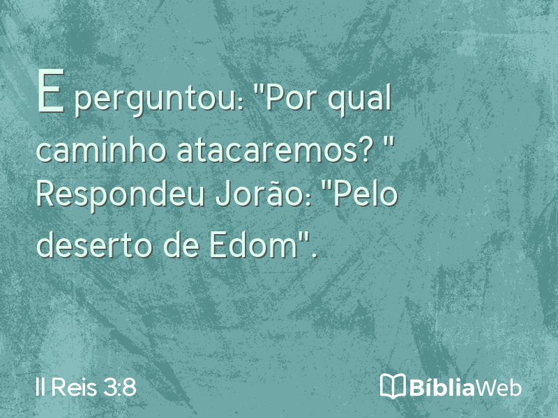 II Reis 3:8 em imagem para compartilhar