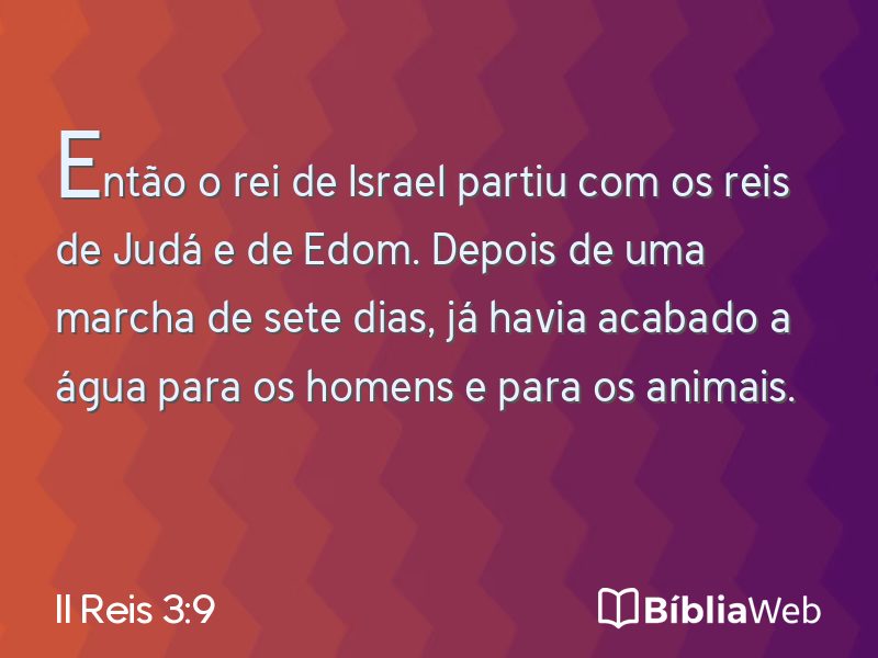 II Reis 3:9 em imagem para compartilhar