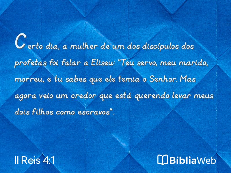 II Reis 4:1 em imagem para compartilhar