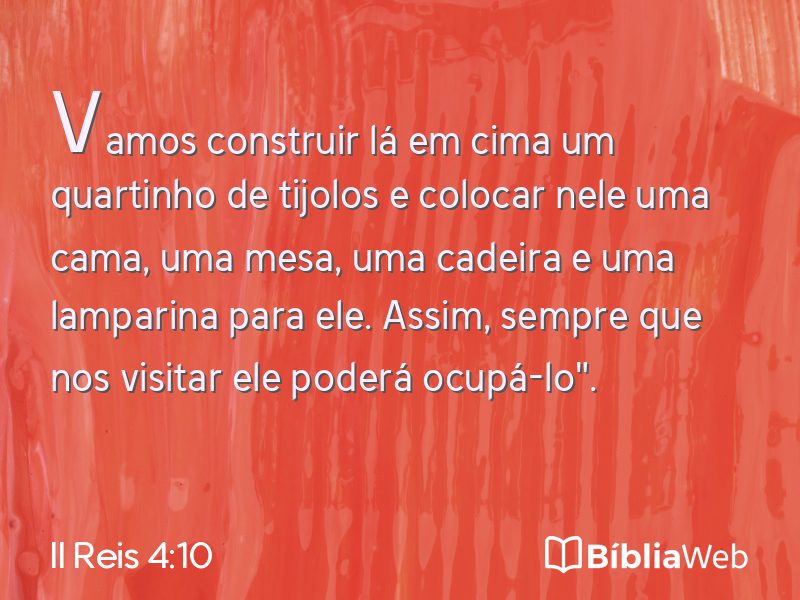 II Reis 4:10 em imagem para compartilhar