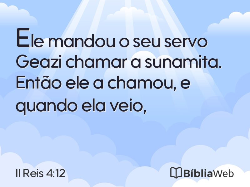 II Reis 4:12 em imagem para compartilhar