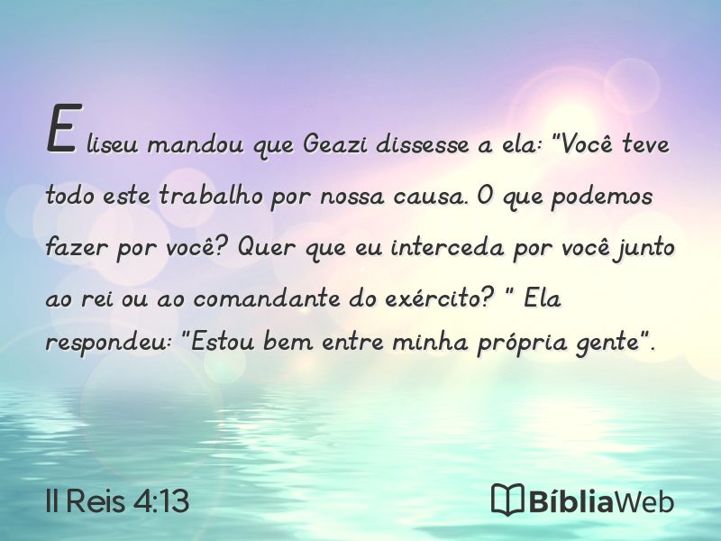 II Reis 4:13 em imagem para compartilhar