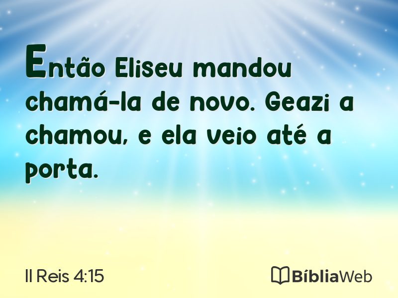 II Reis 4:15 em imagem para compartilhar