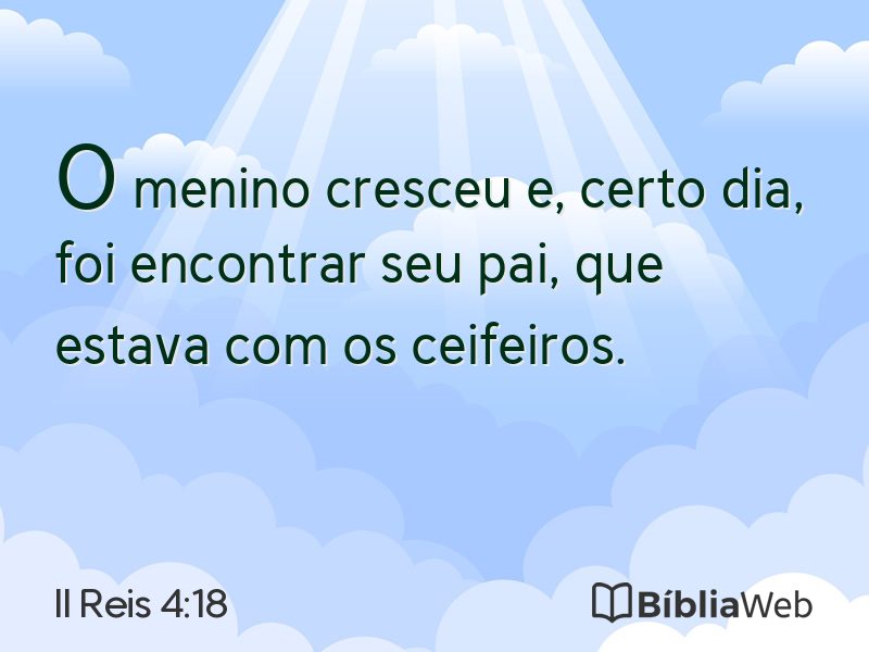 II Reis 4:18 em imagem para compartilhar