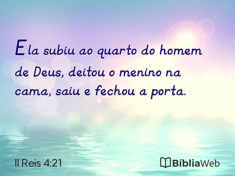II Reis 4:21 em imagem para compartilhar