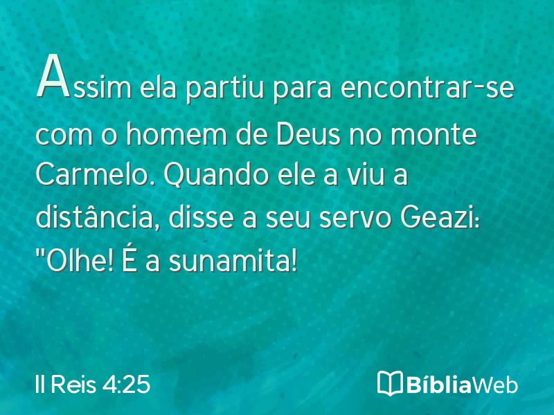 II Reis 4:25 em imagem para compartilhar