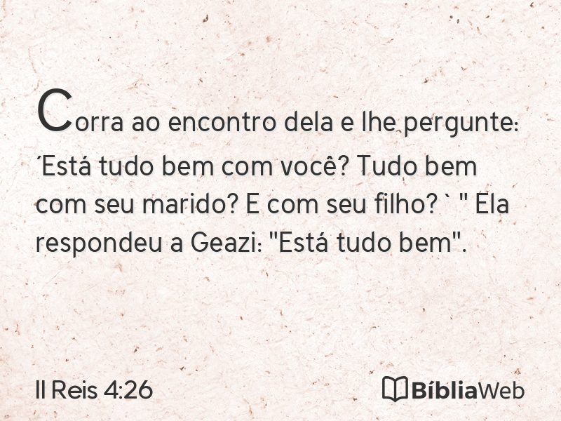 II Reis 4:26 em imagem para compartilhar
