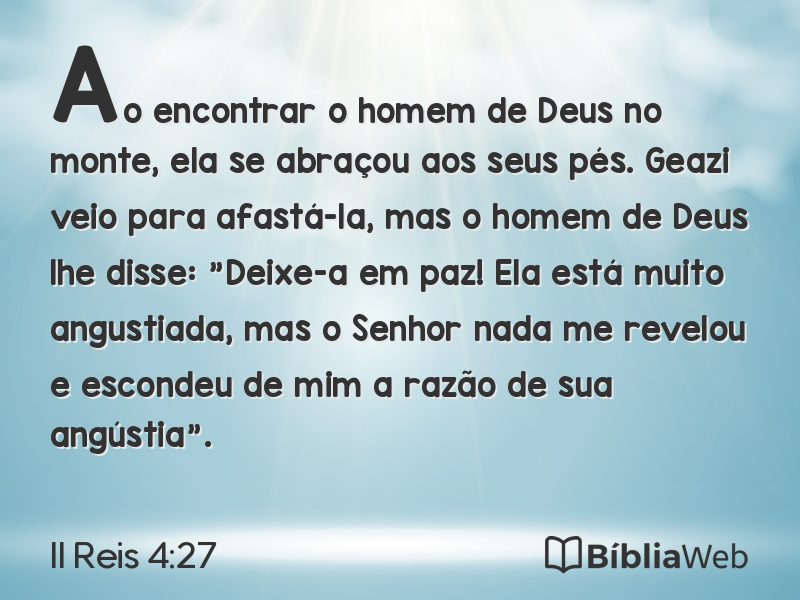 II Reis 4:27 em imagem para compartilhar