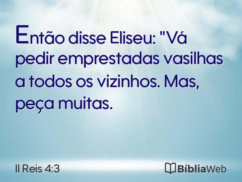 II Reis 4:3 em imagem para compartilhar