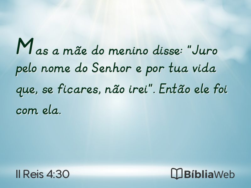 II Reis 4:30 em imagem para compartilhar