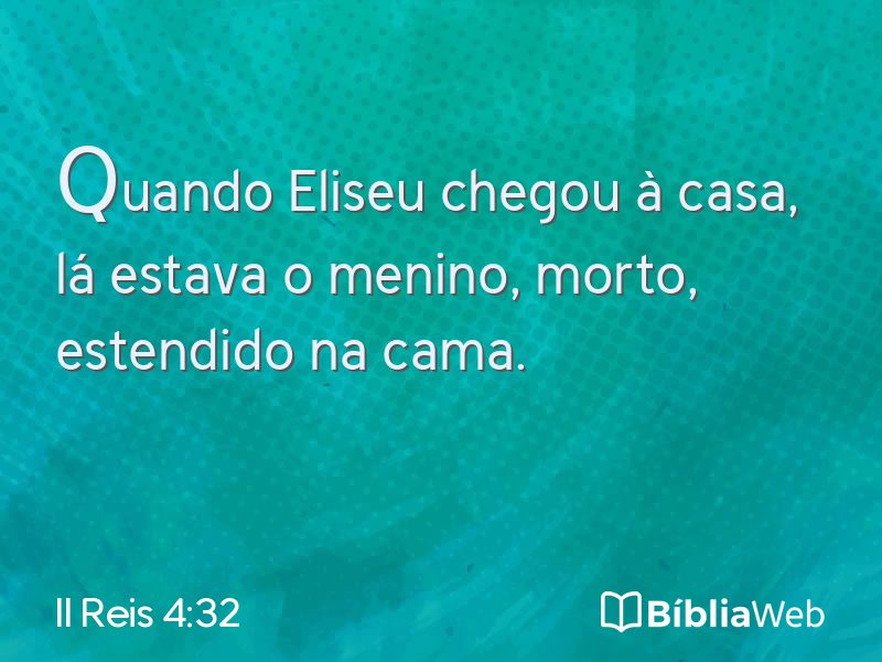 II Reis 4:32 em imagem para compartilhar