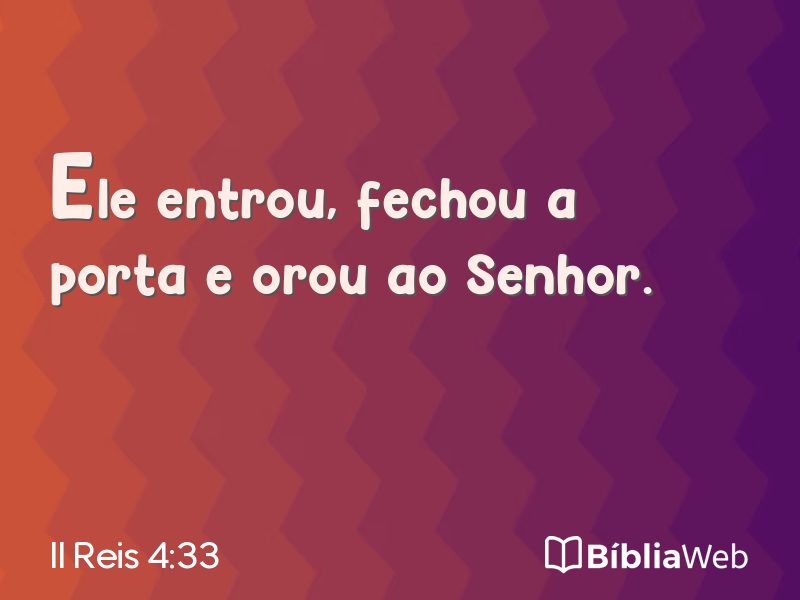 II Reis 4:33 em imagem para compartilhar