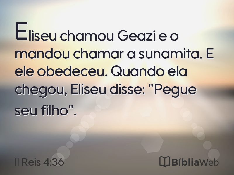 II Reis 4:36 em imagem para compartilhar