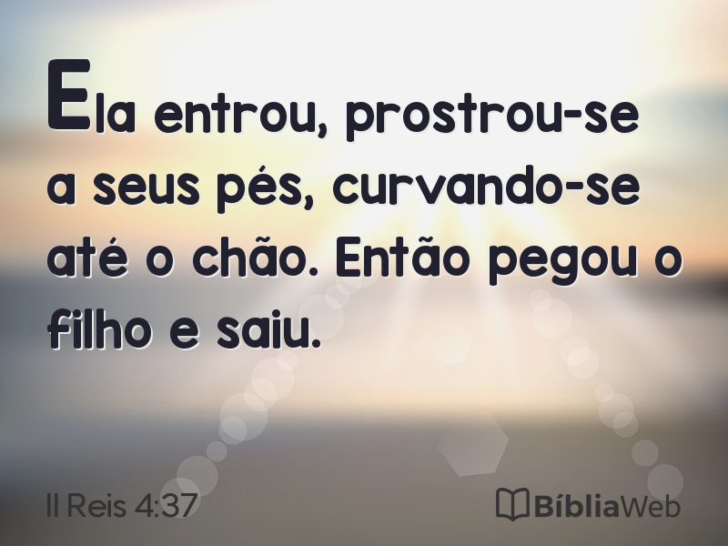 II Reis 4:37 em imagem para compartilhar