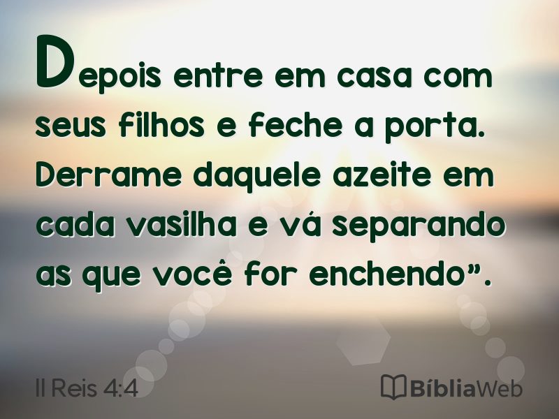 II Reis 4:4 em imagem para compartilhar
