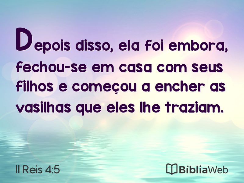 II Reis 4:5 em imagem para compartilhar