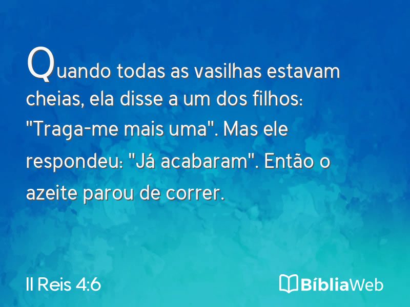 II Reis 4:6 em imagem para compartilhar