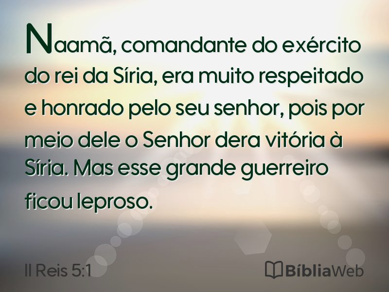 II Reis 5:1 em imagem para compartilhar
