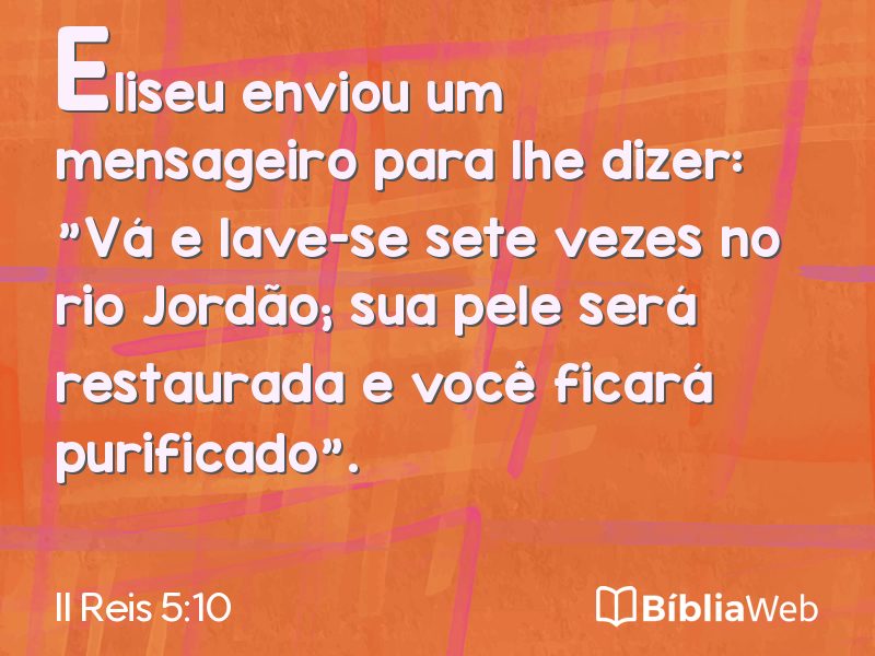 II Reis 5:10 em imagem para compartilhar