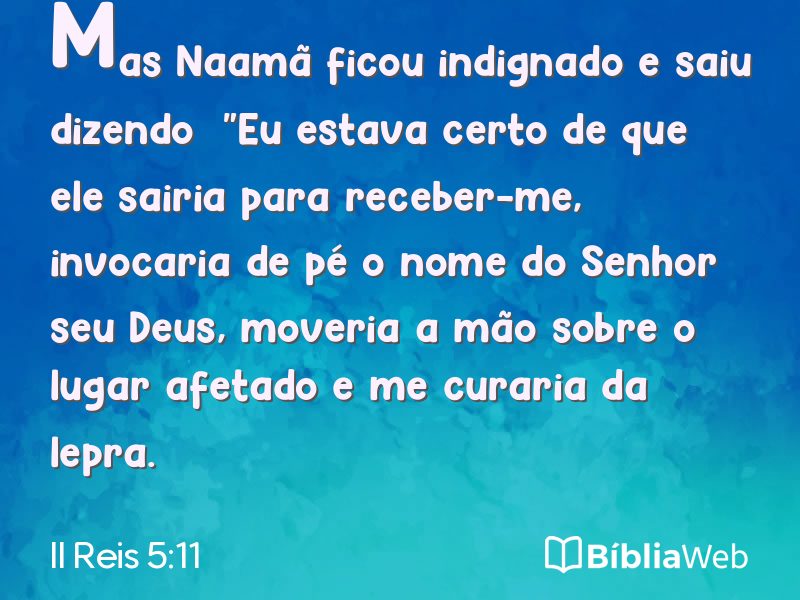 II Reis 5:11 em imagem para compartilhar