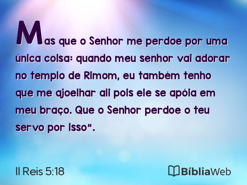 II Reis 5:18 em imagem para compartilhar