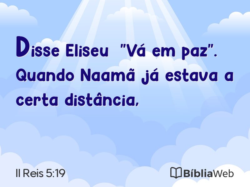 II Reis 5:19 em imagem para compartilhar