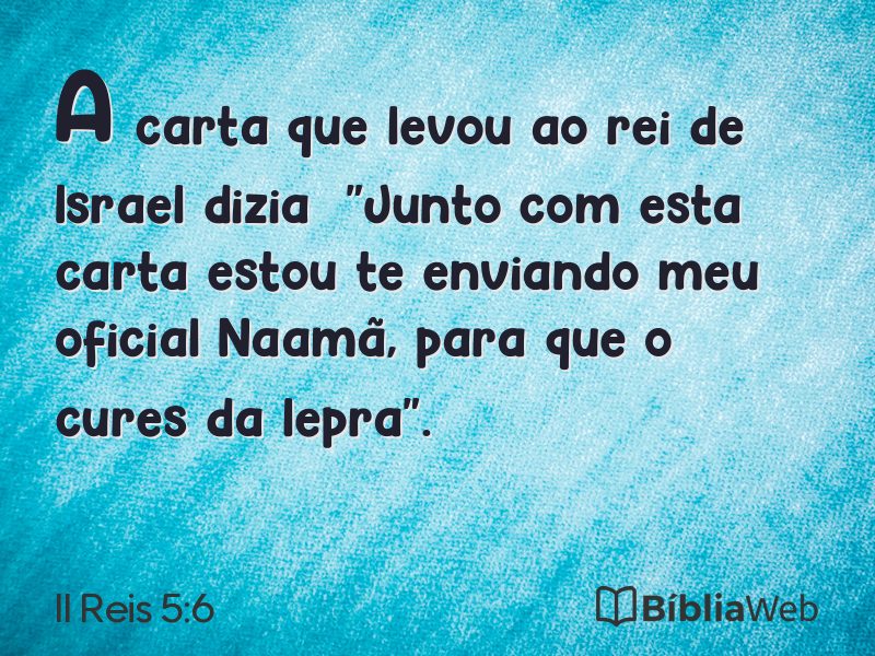 II Reis 5:6 em imagem para compartilhar