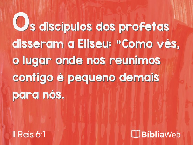 II Reis 6:1 em imagem para compartilhar