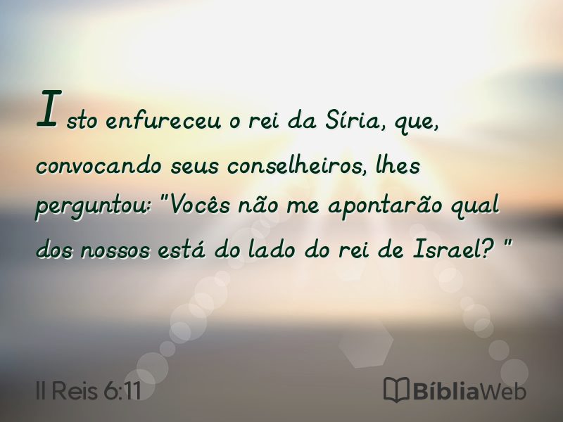 II Reis 6:11 em imagem para compartilhar