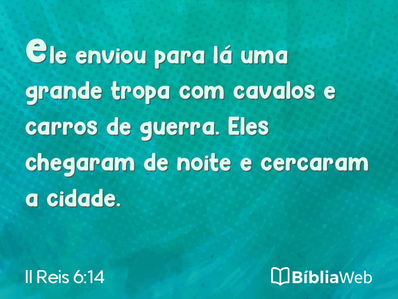 II Reis 6:14 em imagem para compartilhar