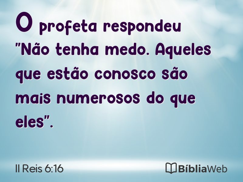 II Reis 6:16 em imagem para compartilhar