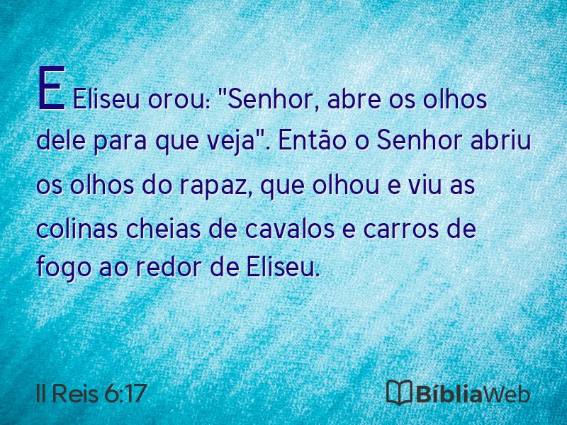 II Reis 6:17 em imagem para compartilhar