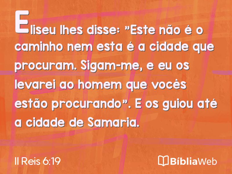 II Reis 6:19 em imagem para compartilhar