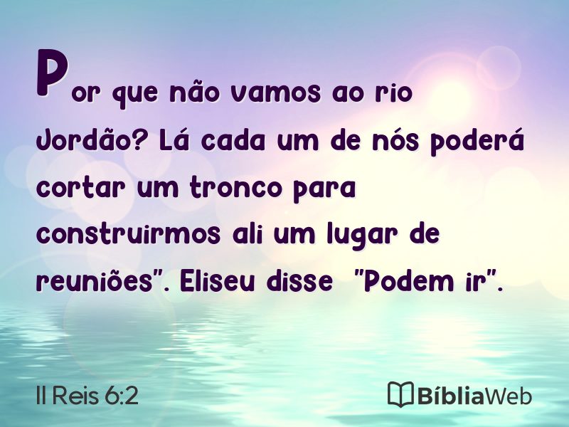 II Reis 6:2 em imagem para compartilhar