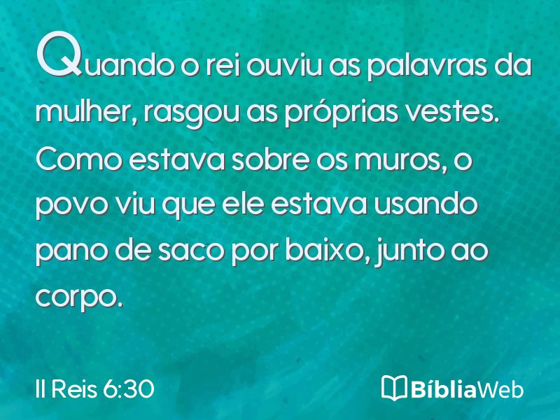 II Reis 6:30 em imagem para compartilhar