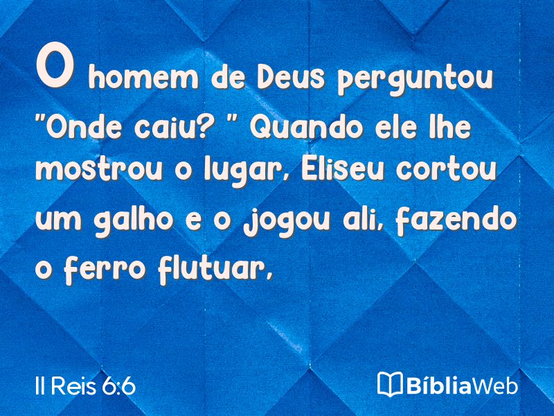 II Reis 6:6 em imagem para compartilhar