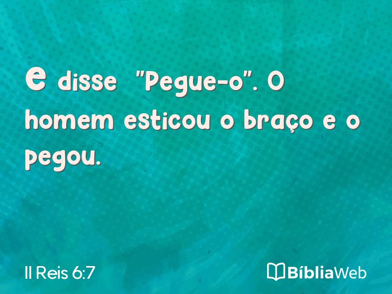 II Reis 6:7 em imagem para compartilhar